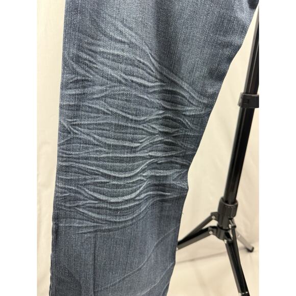 LA Idol USA Women’s Jeans Embellished Flap Pockets Blue Stitching Sz 5 EUC - Picture 7 of 16